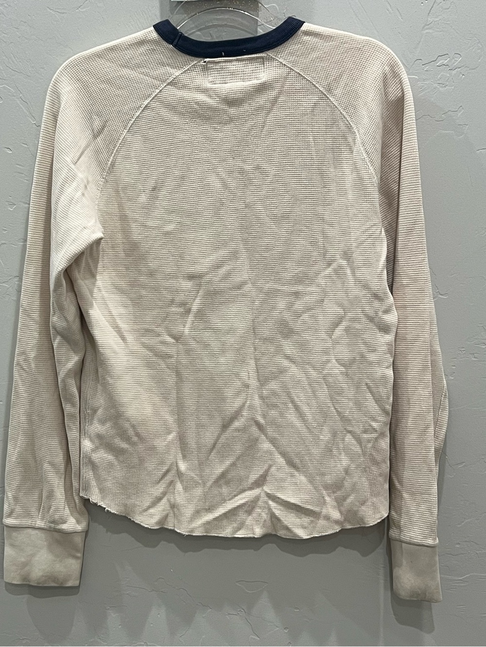 VTG Abercrombie & Fitch Thermal Waffle Logo Shirt Men’s Sz M Muscle Y2K - Picture 3 of 4